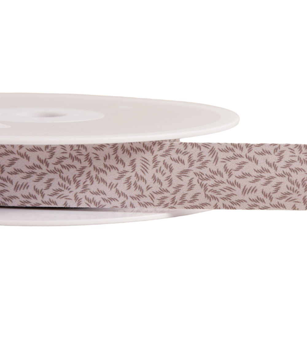 25m reel bias foliage 20mm chocolate brown made in France