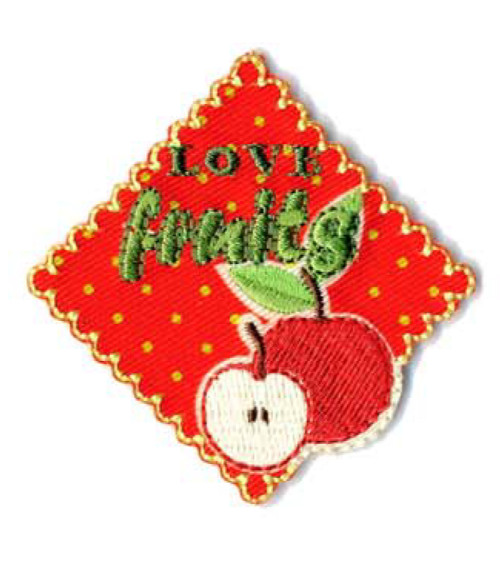 Set of 3 Love fruit iron-on patches