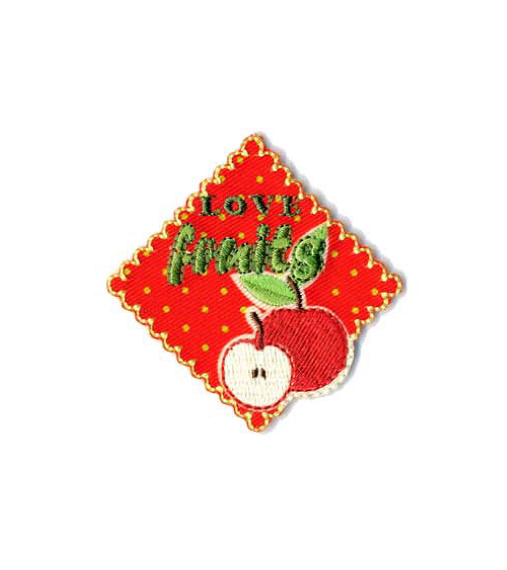 Set of 3 Love fruit iron-on patches