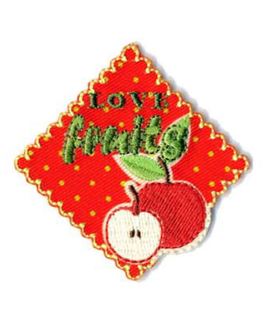 Set of 3 Love fruit iron-on patches