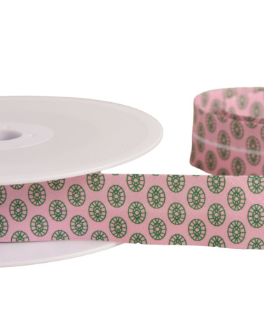 Bobina da 25 m sbieco anni Sessanta 27 mm rosa chiaro prodotto in Francia