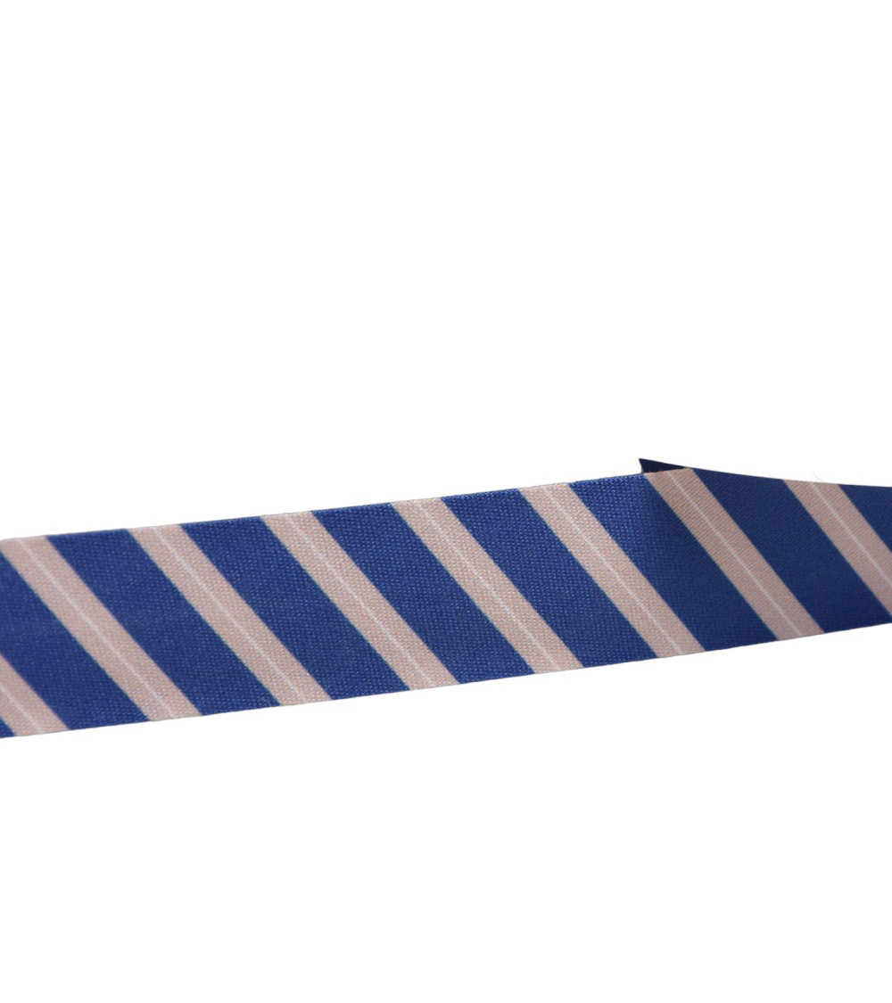 25m reel bias stripes 20mm navy blue made in France