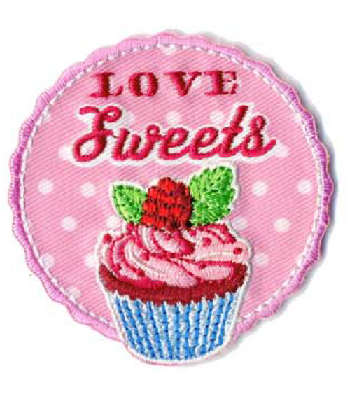 Set of 3 Love Sweets iron-on patches