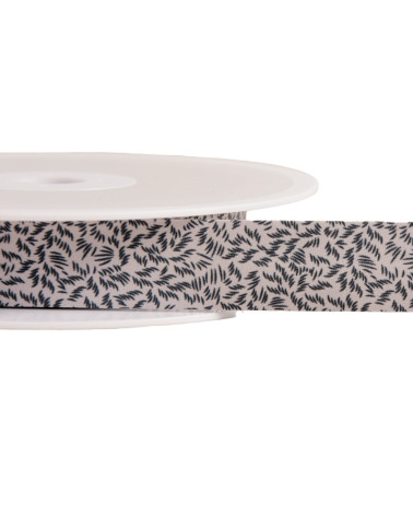 20mm black foliage bias binding per meter made in France