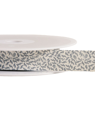 Foliage bias 20mm ecru per meter made in France