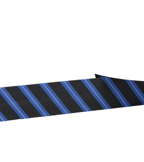 20mm navy blue striped bias binding per meter made in France