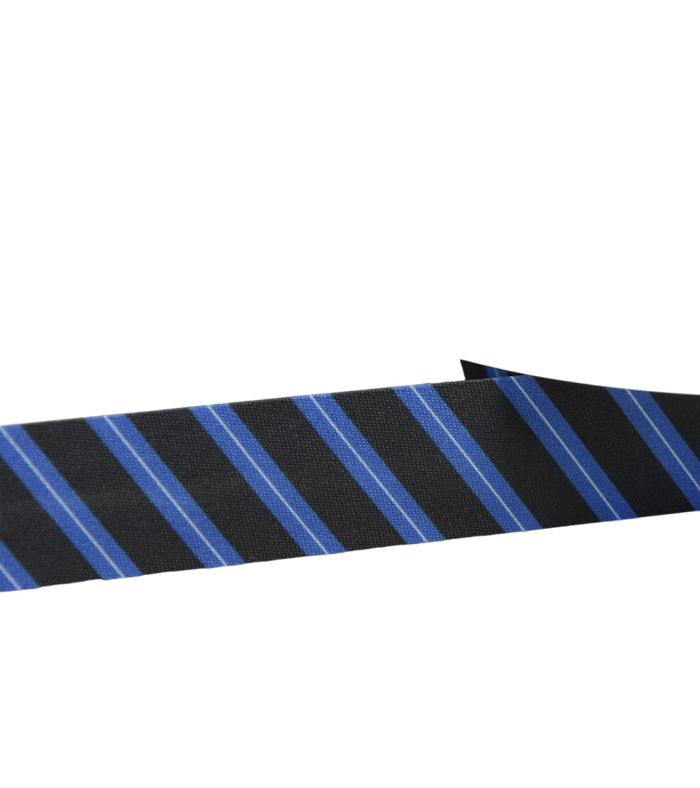 20mm navy blue striped bias binding per meter made in France