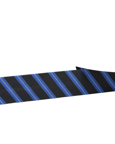 20mm navy blue striped bias binding by the meter made in France