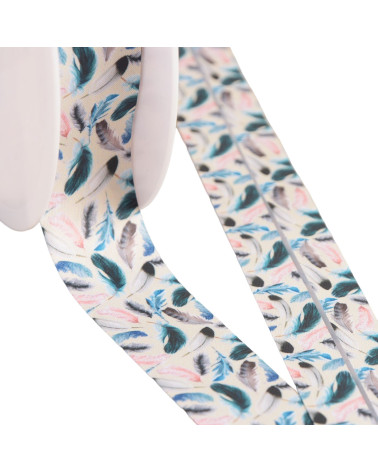 27mm ecru feather bias binding per meter made in France
