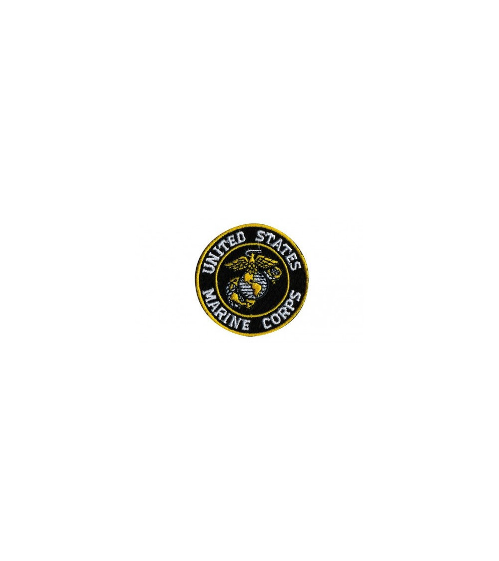 Marine Corps Round Iron-On Badge 4.5cm
