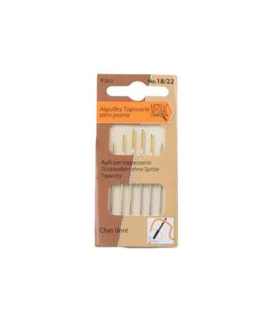 6 tapestry needles without point 18/22