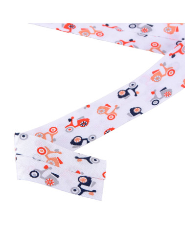 Reel of scooter bias tape 25m Red 20mm