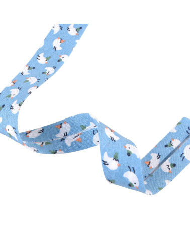 Spool of chicken bias tape 25m Lavender Blue 20mm