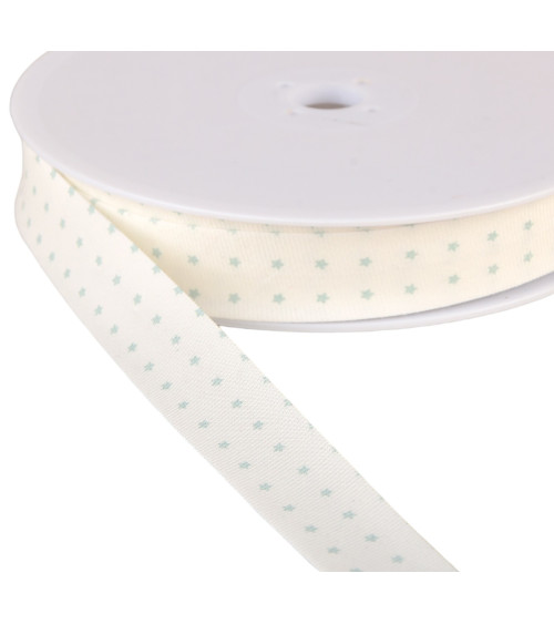 Reel of organic cotton star bias GOTS 25m Nile Green 20mm