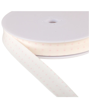 Bobina de bies de estrella de algodón orgánico GOTS 25m Rosa claro 20mm