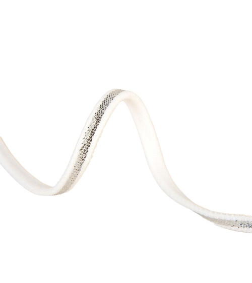 Spaghetti elastic spool 25m white