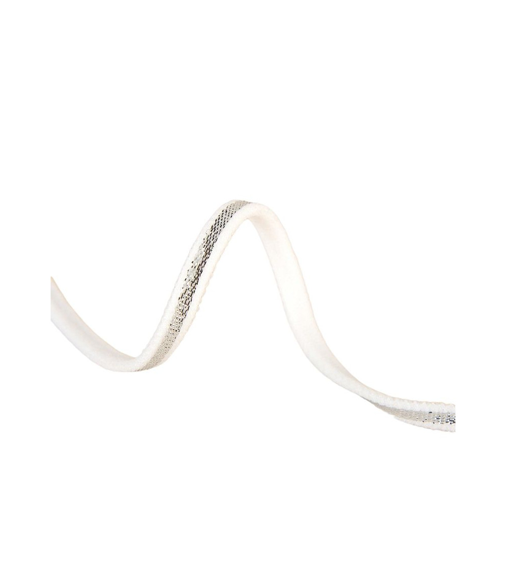 Spaghetti elastic spool 25m white