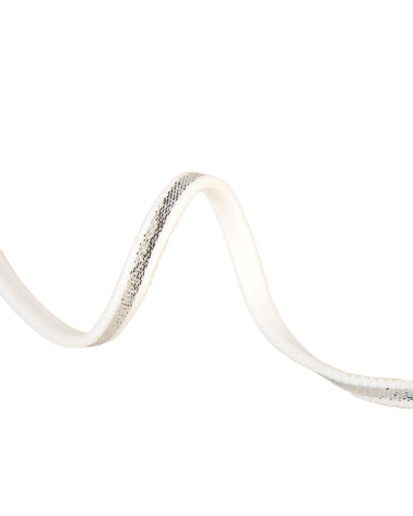 Spaghetti elastic spool 25m white