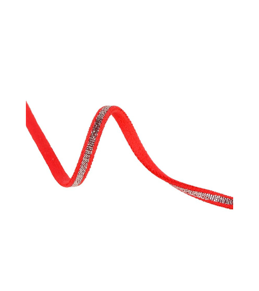 Bobine élastique spaghetti 25m rouge 