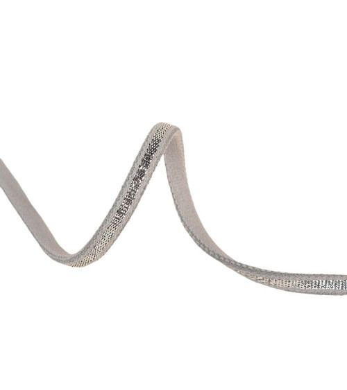 Spaghetti elastic spool 25m light gray