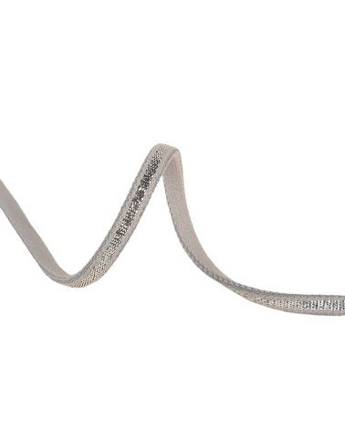 Spaghetti elastic spool 25m light gray