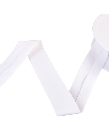 Reel bias organic fabric gots 25m white 20mm