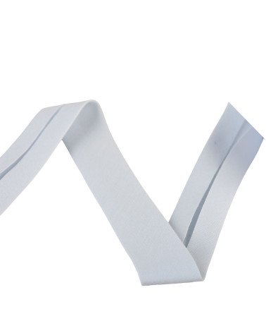 Reel bias organic fabric gots 25m light blue 20mm