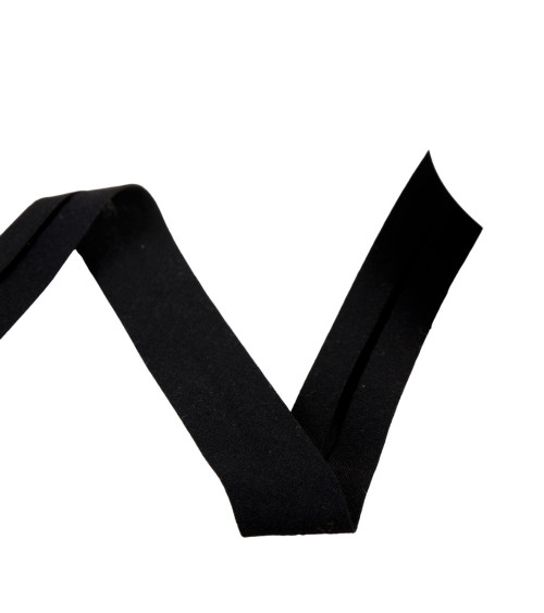 Reel bias organic fabric gots 25m black 20mm