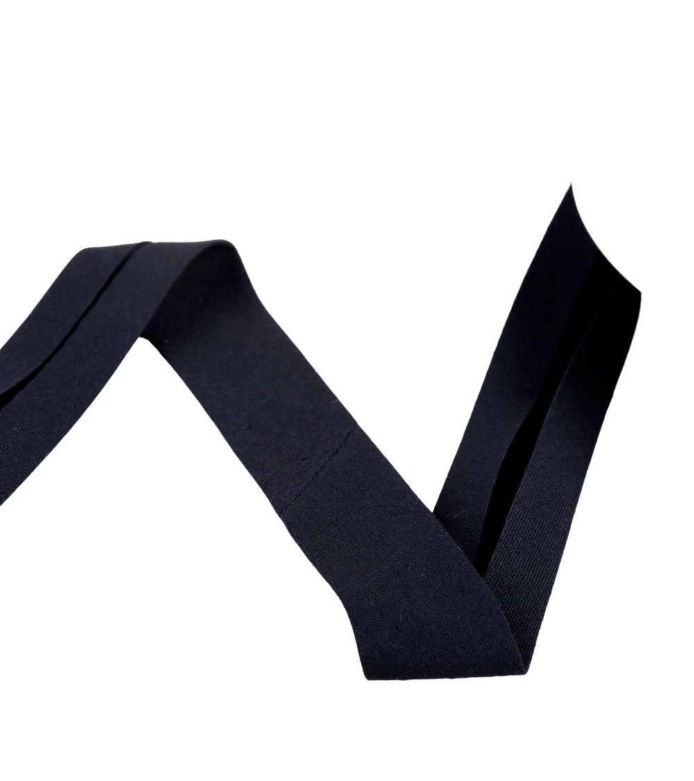 Reel bias organic fabric gots 25m navy 20mm
