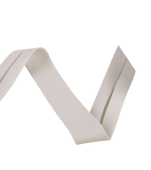 Reel bias organic fabric gots 25m light gray 20mm