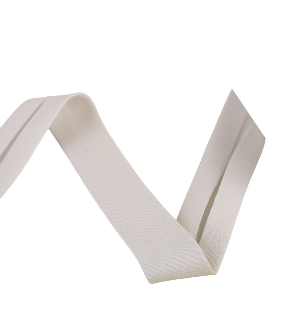 Reel bias organic fabric gots 25m light gray 20mm