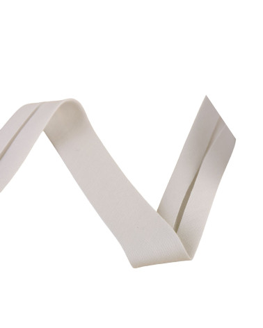 Reel bias organic fabric gots 25m light gray 20mm