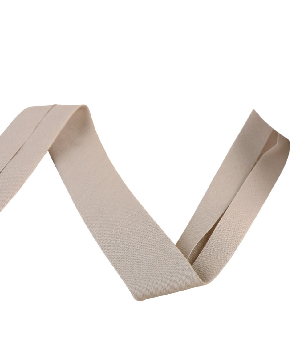 Reel bias organic fabric gots 25m medium gray 20mm