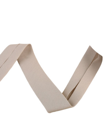 Bobine biais organic tissu gots 25m gris moyen 20mm