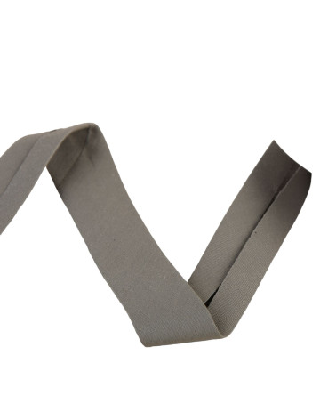 Bio-Stoff mit Schrägband, 25 m, grau-schwarz, 20 mm