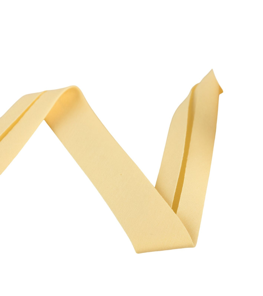 Reel bias organic fabric gots 25m straw yellow 20mm