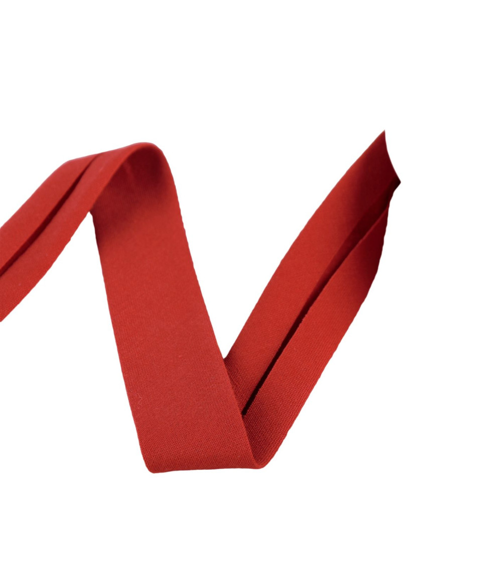 Reel bias organic fabric gots 25m red hermes 20mm