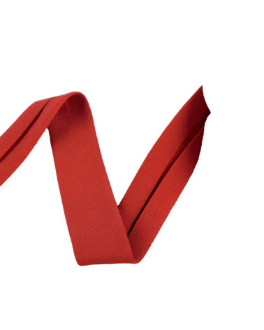 Reel bias organic fabric gots 25m red hermes 20mm