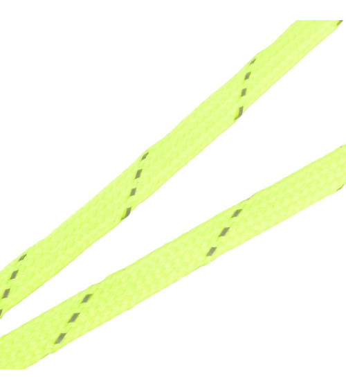 Bobine tresse réfléchissante 25m jaune fluo 