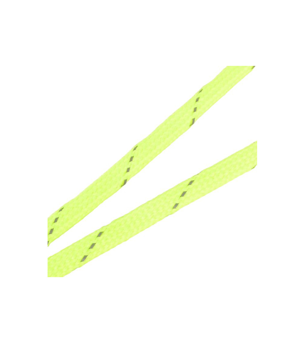 Bobine tresse réfléchissante 25m jaune fluo 