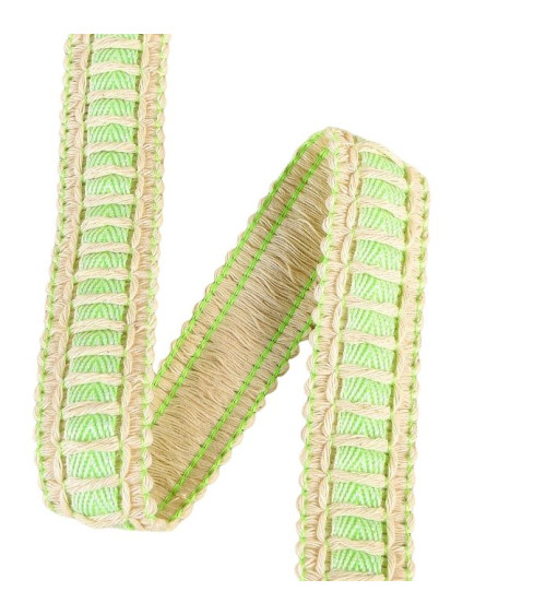 Spool of braided ribbon 15m green