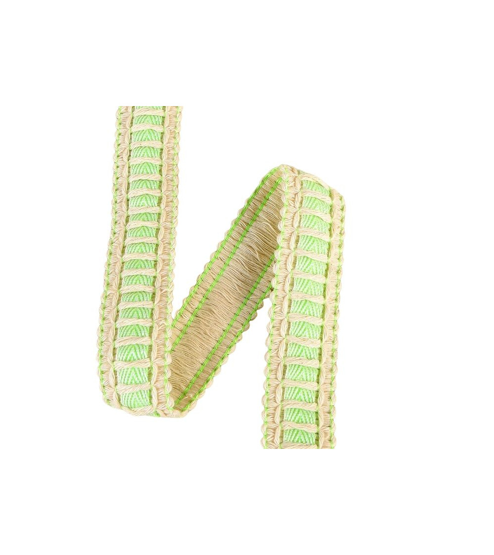 Spool of braided ribbon 15m green