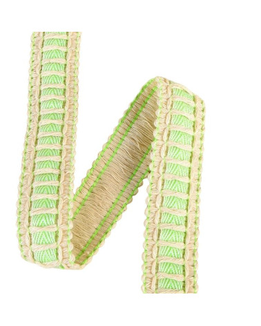 Spool of braided ribbon 15m green