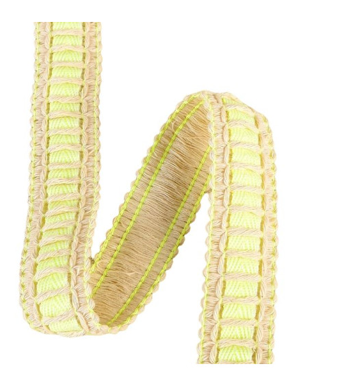 Spool of braided ribbon 15m anise green