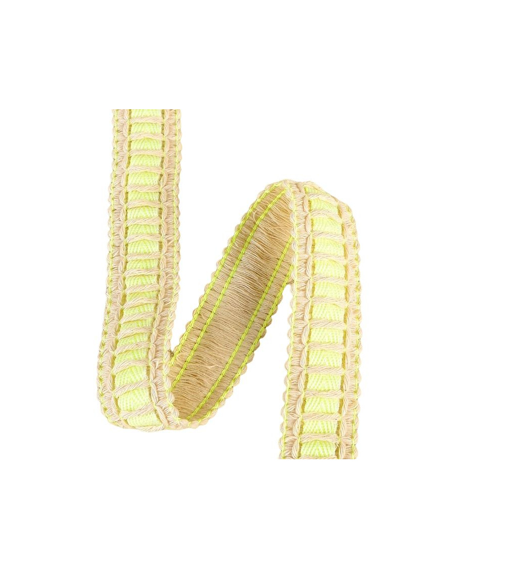 Spool of braided ribbon 15m anise green