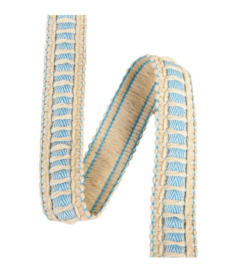 Spool of braided ribbon 15m steel blue