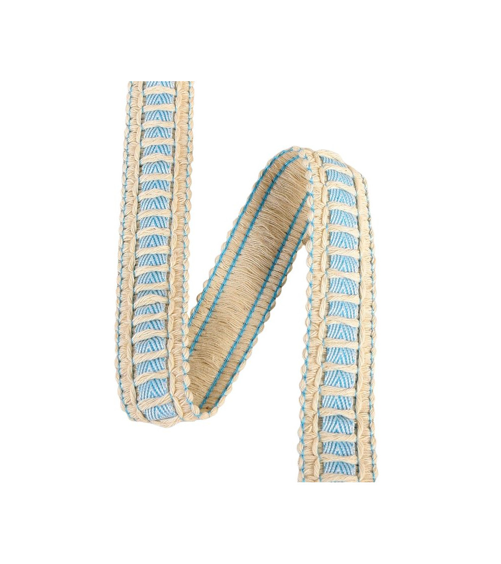 Spool of braided ribbon 15m steel blue