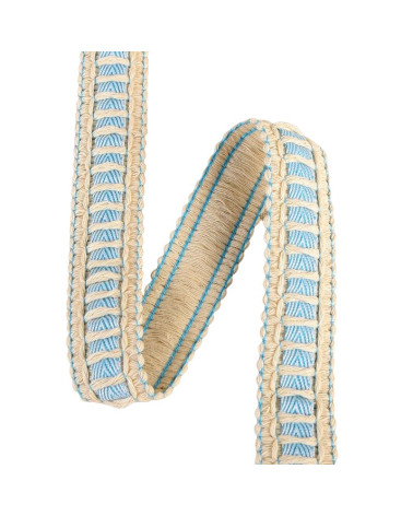 Spool of braided ribbon 15m steel blue