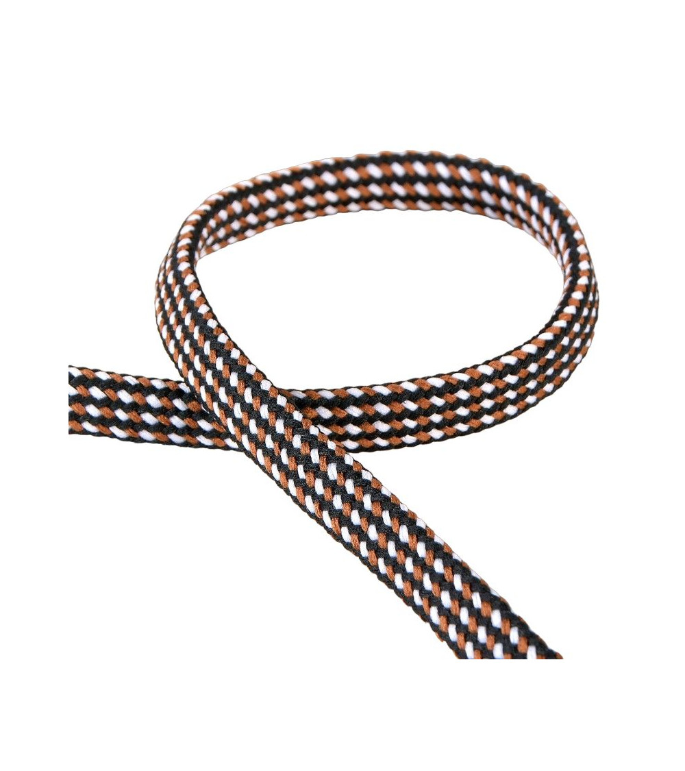 Bobine tresse chinée 25m marron chocolat 