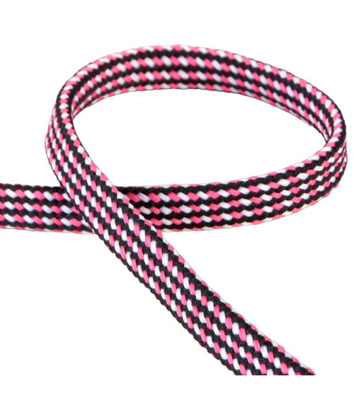 Bobine tresse chinée 25m framboise 